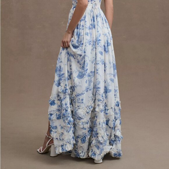 V. Chapman - The Carmen Dress in Provencal Blue Floral - Picture 3 of 9